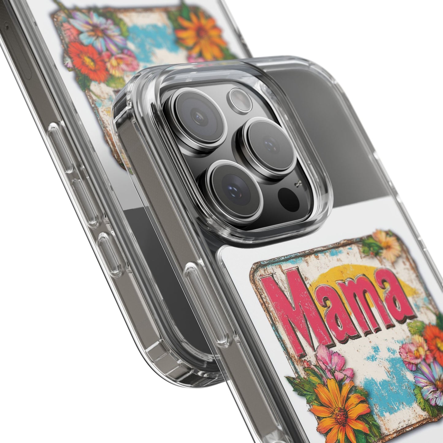Retro Mama T-Shirt – 70's Style Mother's Day Gift Clear Phone Case For Men and Women
