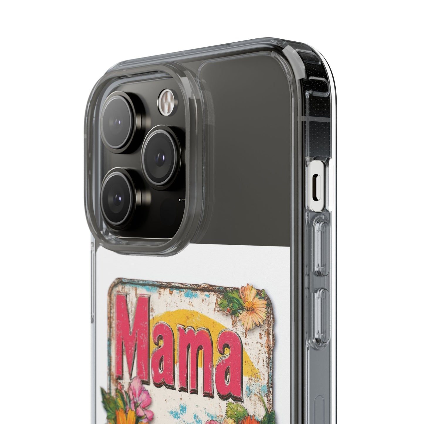 Retro Mama T-Shirt – 70's Style Mother's Day Gift Clear Phone Case For Men and Women