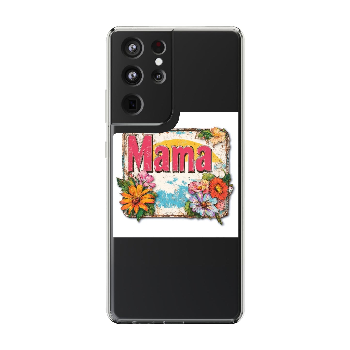 Retro Mama T-Shirt – 70's Style Mother's Day Gift Clear Phone Case For Men and Women