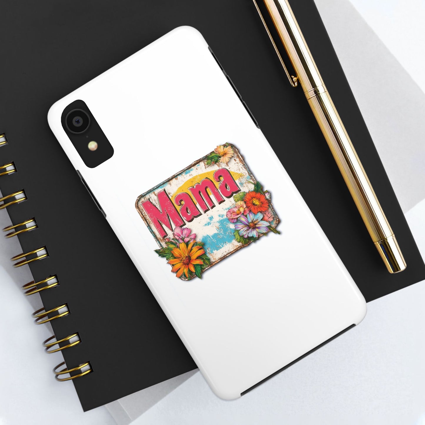 Retro Mama T-Shirt – 70's Style Mother's Day Gift Hard Phone Case For Men and Women