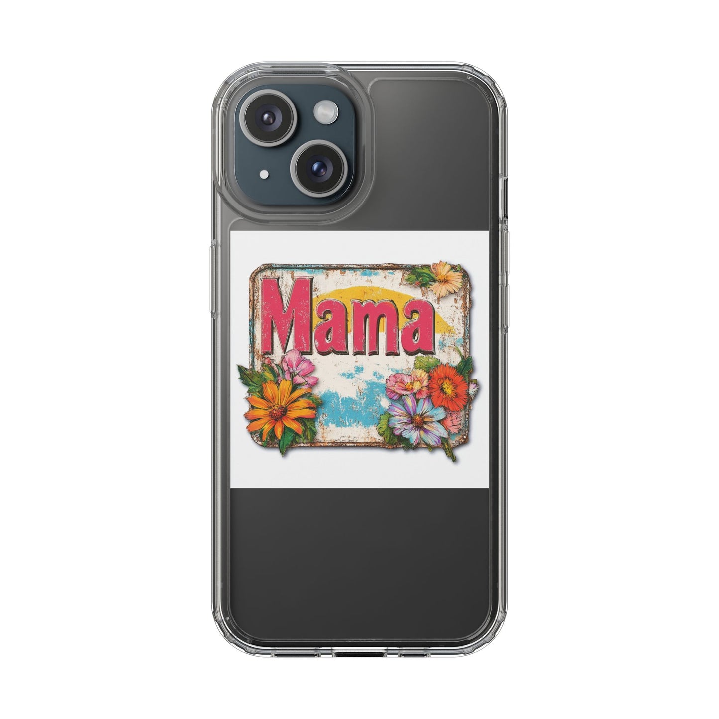 Retro Mama T-Shirt – 70's Style Mother's Day Gift Clear Phone Case For Men and Women