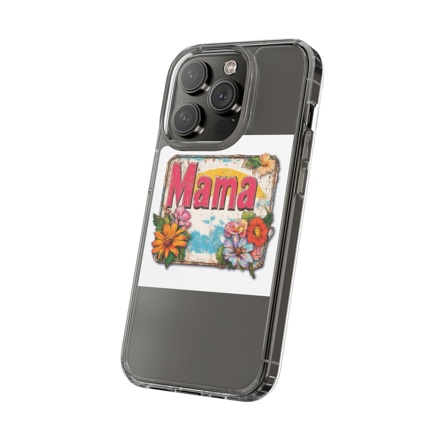 Retro Mama T-Shirt – 70's Style Mother's Day Gift Clear Phone Case For Men and Women