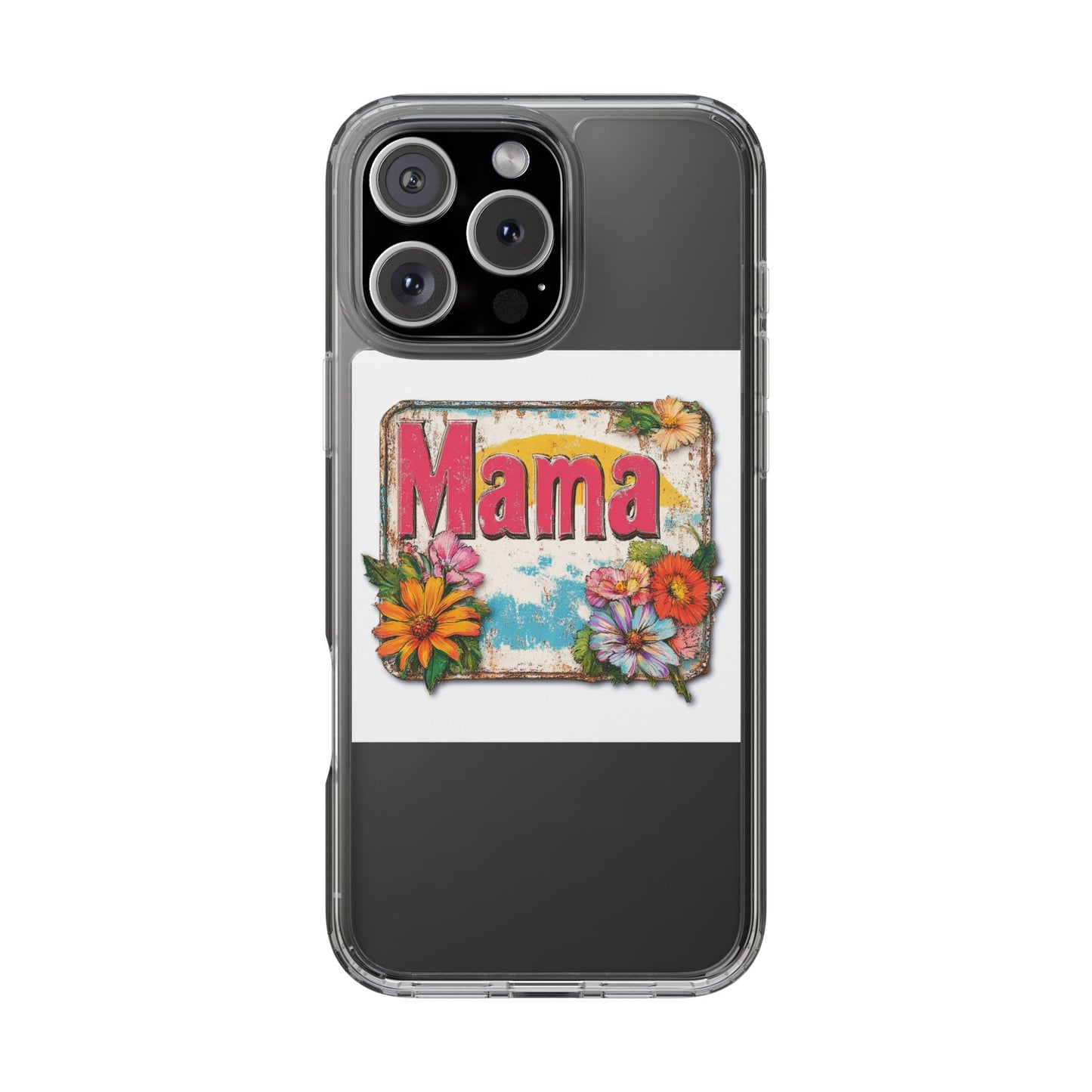 Retro Mama T-Shirt – 70's Style Mother's Day Gift Clear Phone Case For Men and Women