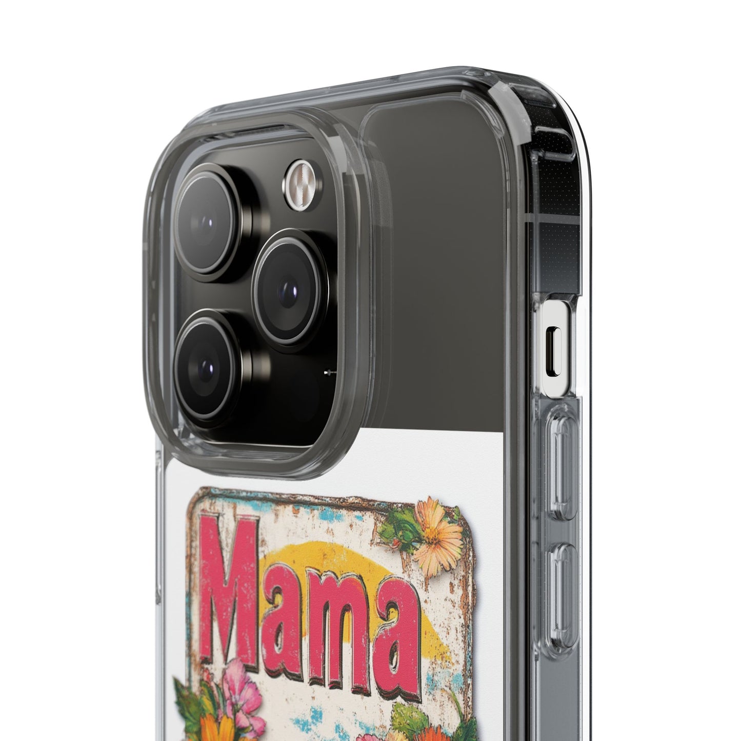 Retro Mama T-Shirt – 70's Style Mother's Day Gift Clear Phone Case For Men and Women