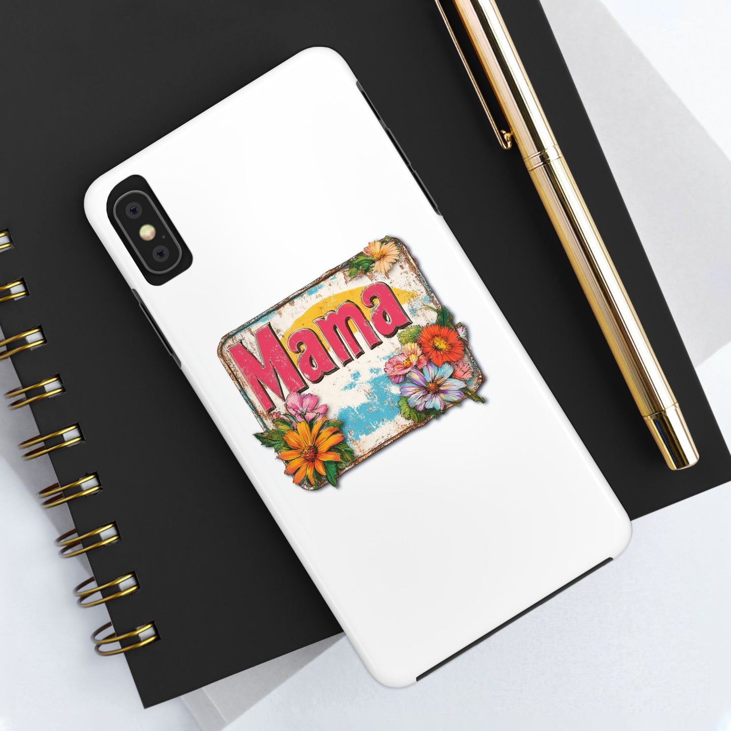 Retro Mama T-Shirt – 70's Style Mother's Day Gift Hard Phone Case For Men and Women