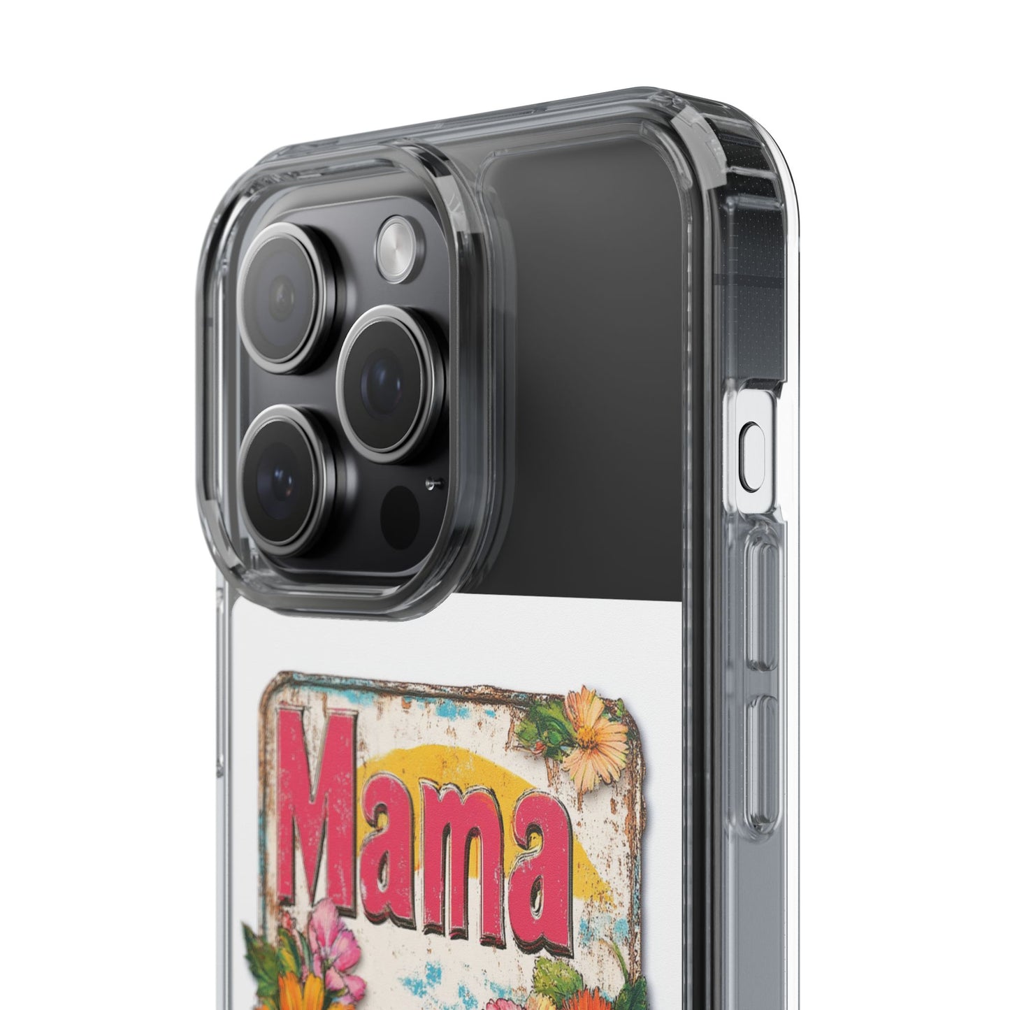 Retro Mama T-Shirt – 70's Style Mother's Day Gift Clear Phone Case For Men and Women