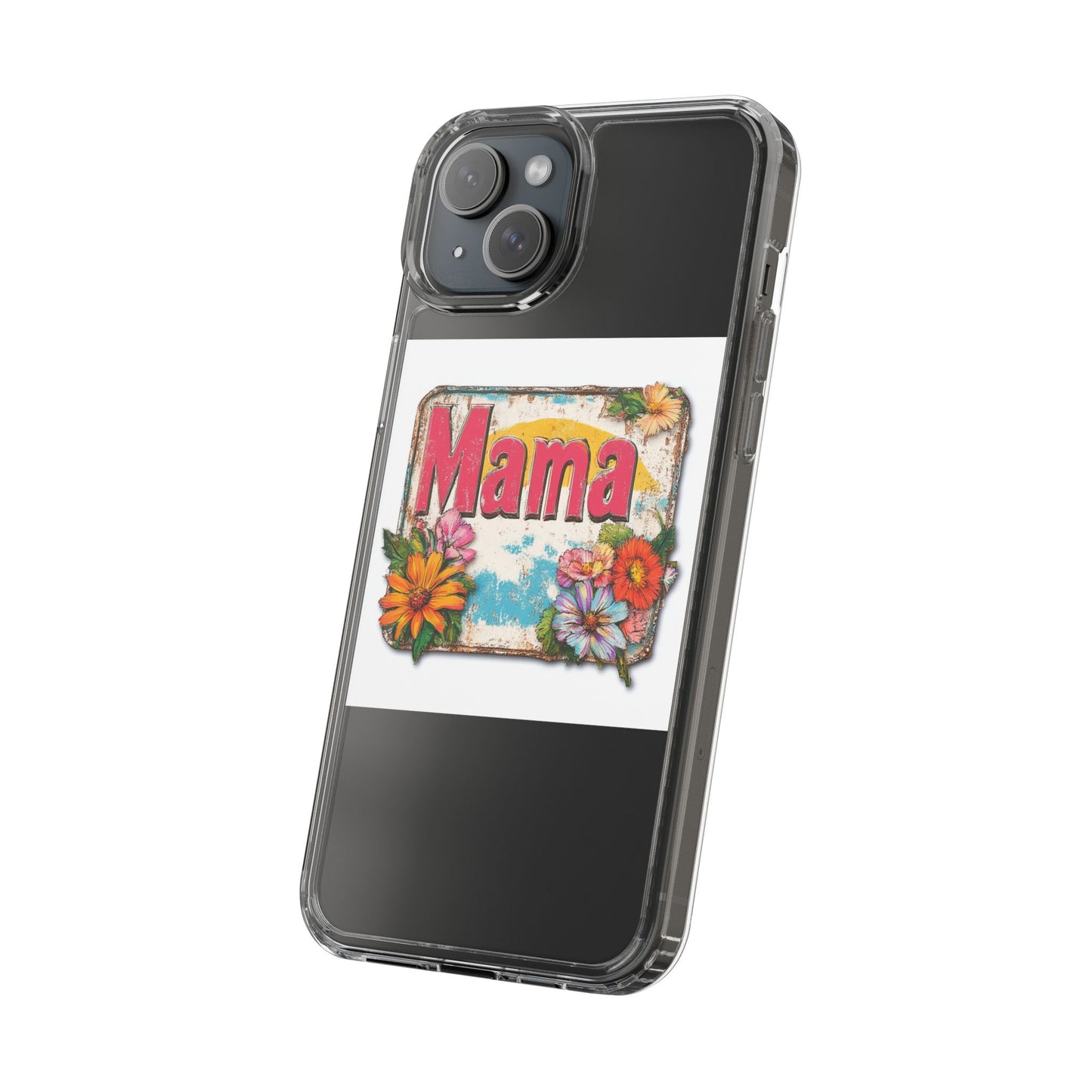 Retro Mama T-Shirt – 70's Style Mother's Day Gift Clear Phone Case For Men and Women