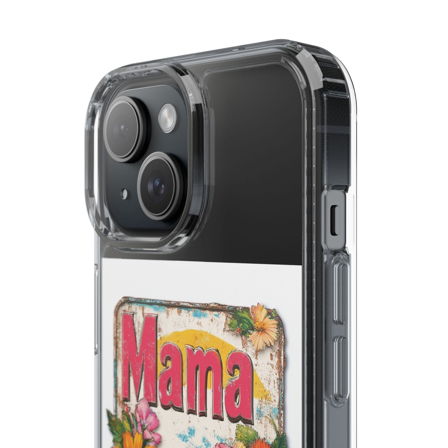 Retro Mama T-Shirt – 70's Style Mother's Day Gift Clear Phone Case For Men and Women
