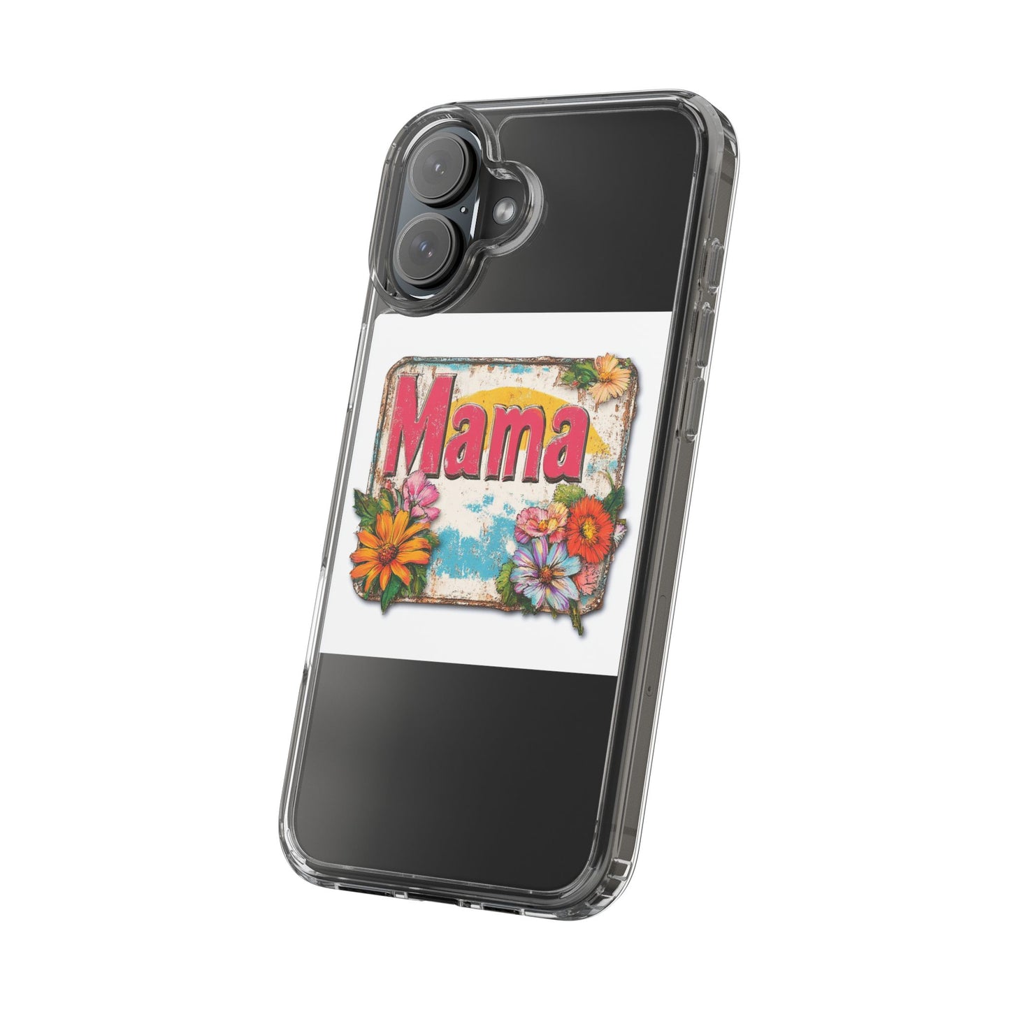 Retro Mama T-Shirt – 70's Style Mother's Day Gift Clear Phone Case For Men and Women