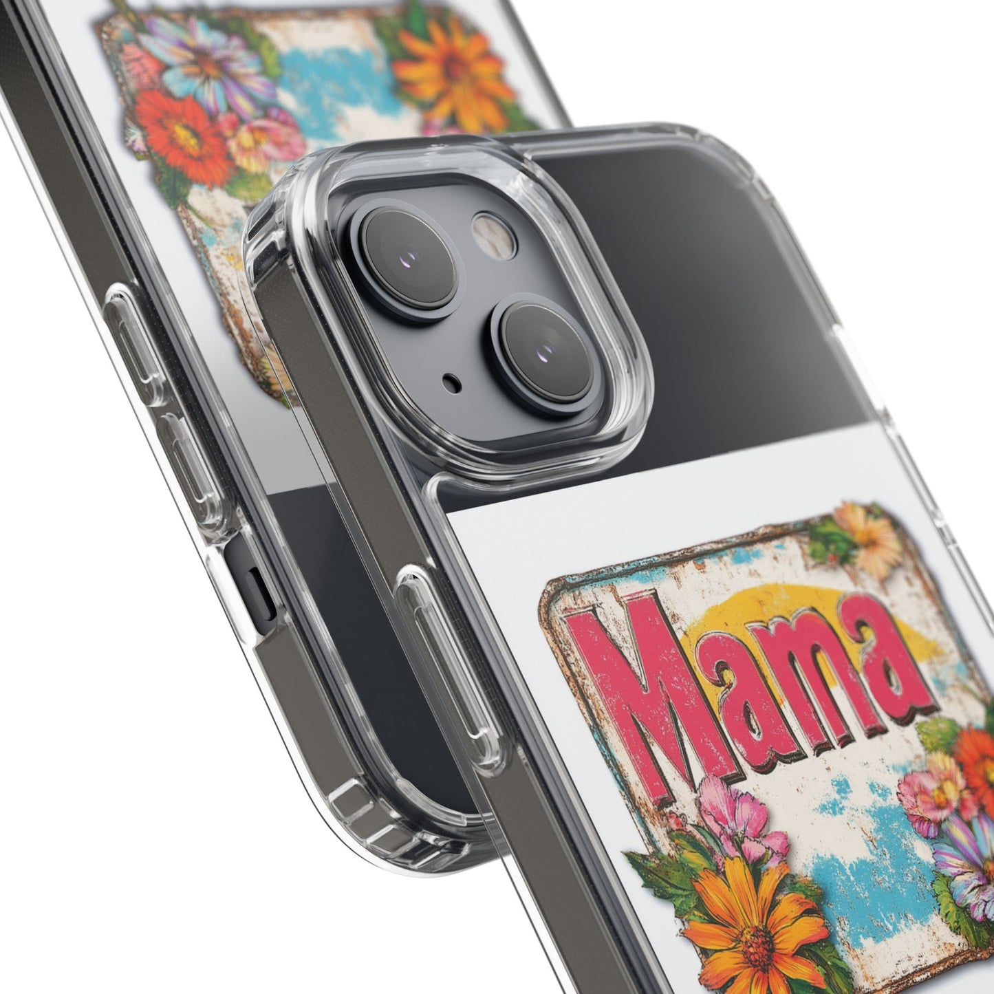 Retro Mama T-Shirt – 70's Style Mother's Day Gift Clear Phone Case For Men and Women