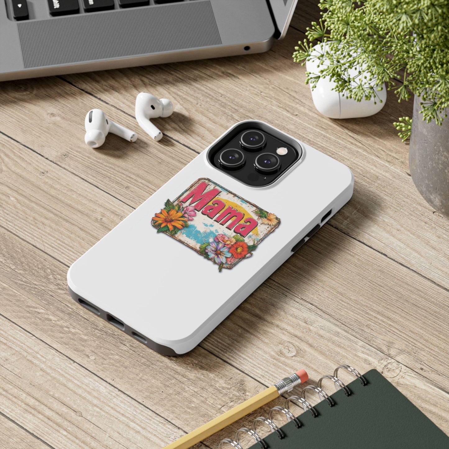 Retro Mama T-Shirt – 70's Style Mother's Day Gift Hard Phone Case For Men and Women