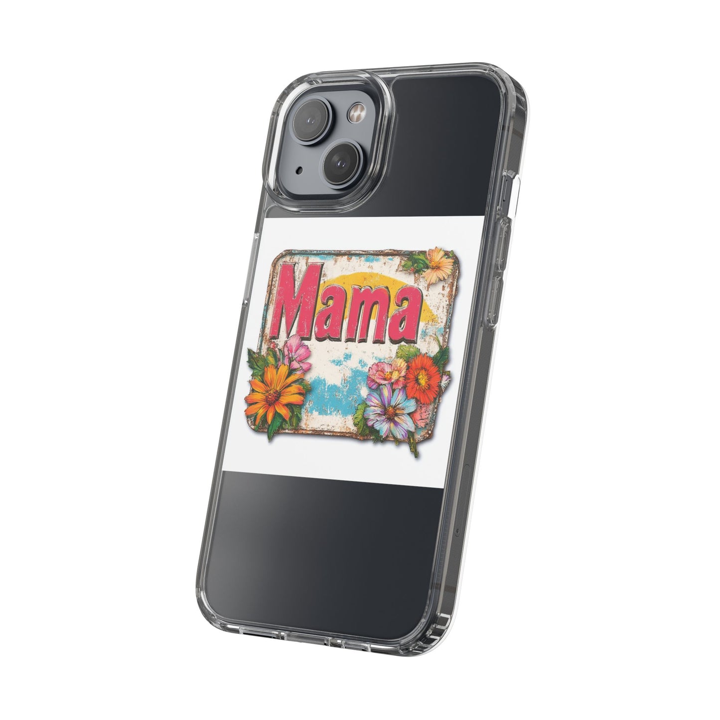 Retro Mama T-Shirt – 70's Style Mother's Day Gift Clear Phone Case For Men and Women