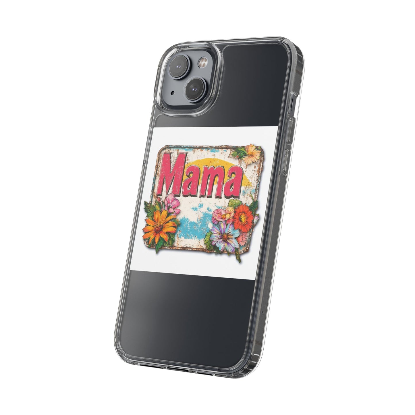 Retro Mama T-Shirt – 70's Style Mother's Day Gift Clear Phone Case For Men and Women