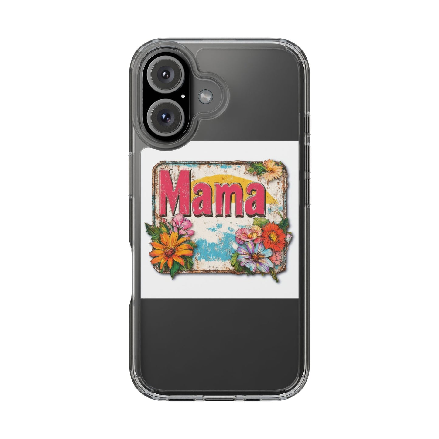 Retro Mama T-Shirt – 70's Style Mother's Day Gift Clear Phone Case For Men and Women
