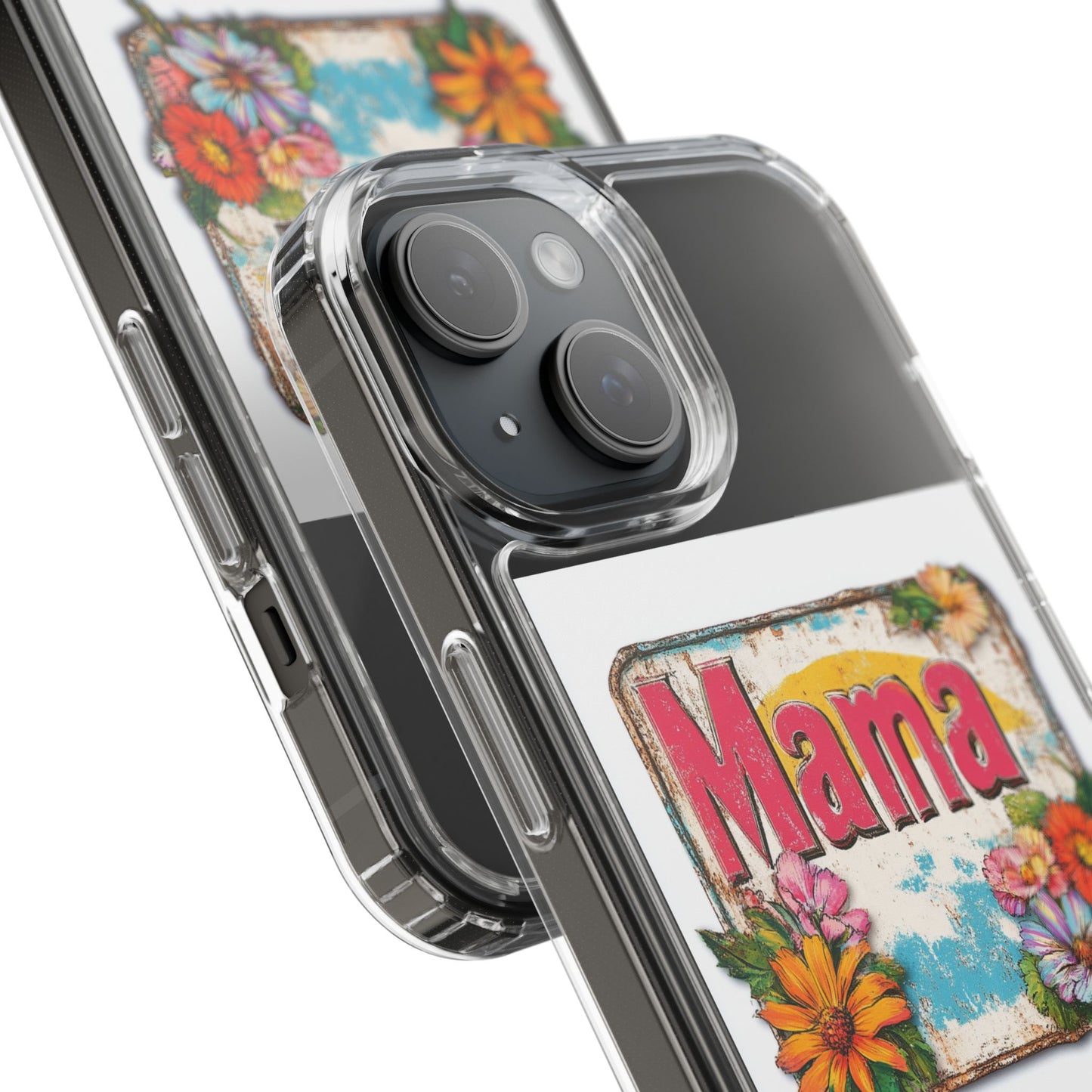 Retro Mama T-Shirt – 70's Style Mother's Day Gift Clear Phone Case For Men and Women