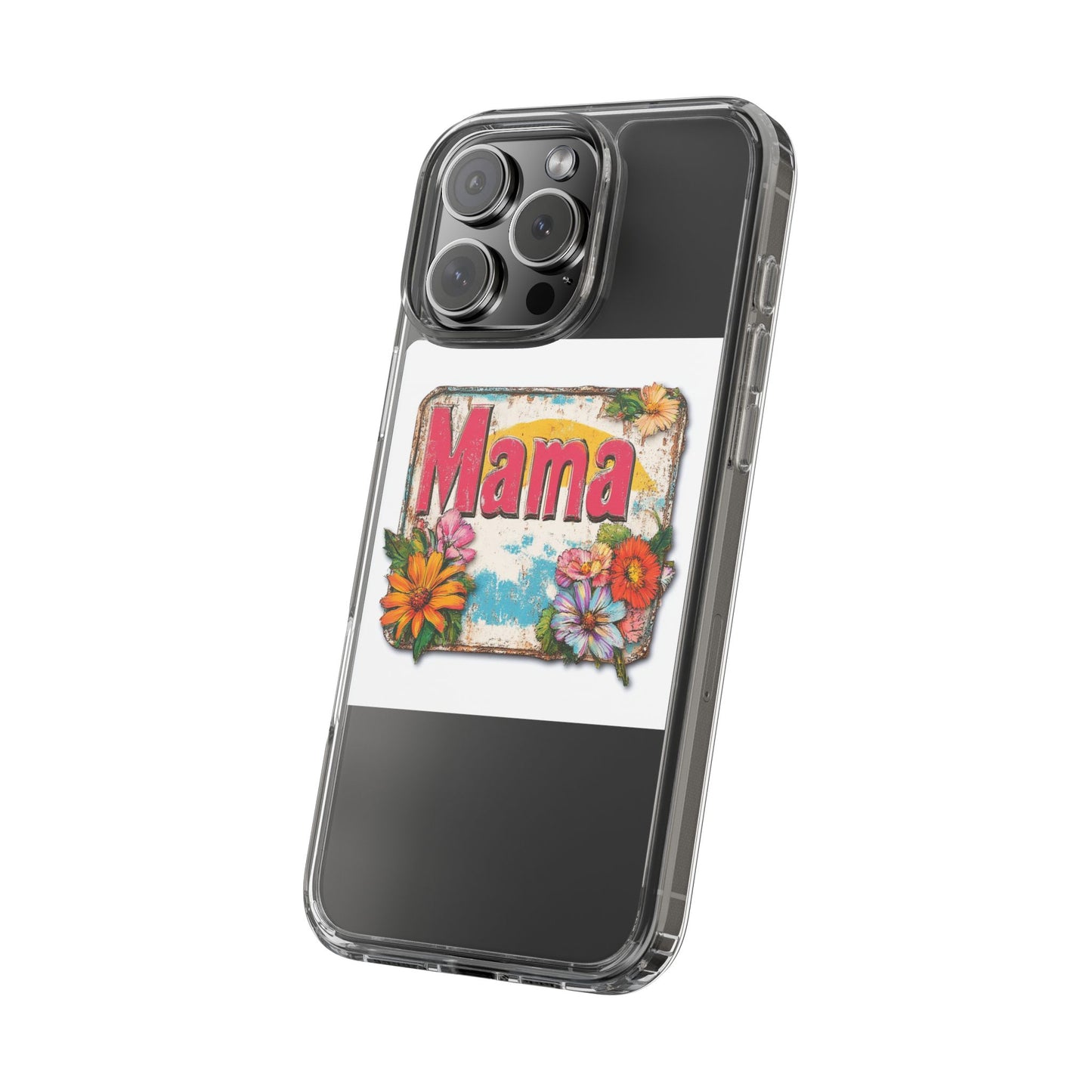 Retro Mama T-Shirt – 70's Style Mother's Day Gift Clear Phone Case For Men and Women