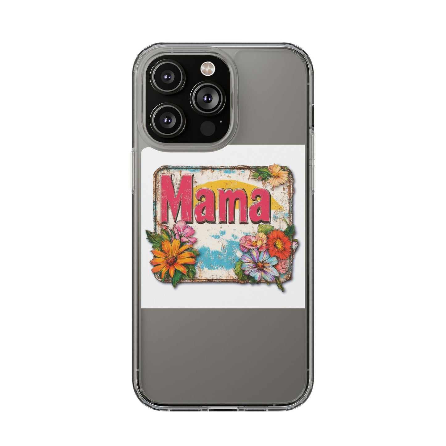 Retro Mama T-Shirt – 70's Style Mother's Day Gift Clear Phone Case For Men and Women