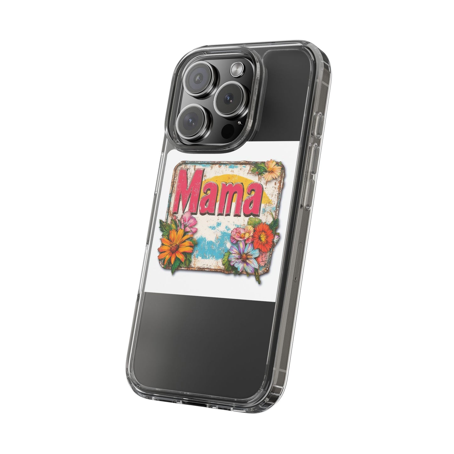 Retro Mama T-Shirt – 70's Style Mother's Day Gift Clear Phone Case For Men and Women