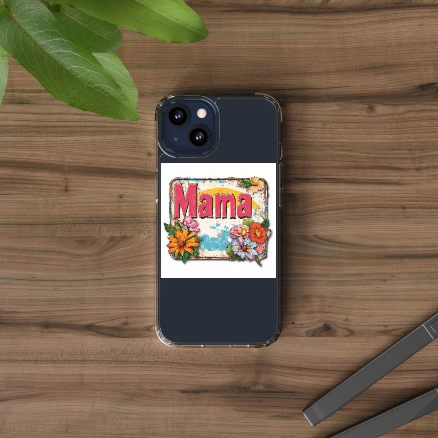 Retro Mama T-Shirt – 70's Style Mother's Day Gift Clear Phone Case For Men and Women