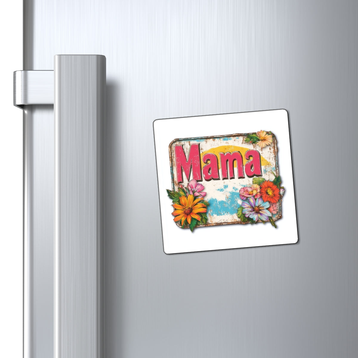 Retro Mama T-Shirt – 70's Style Mother's Day Gift Square Magent For Men and Women
