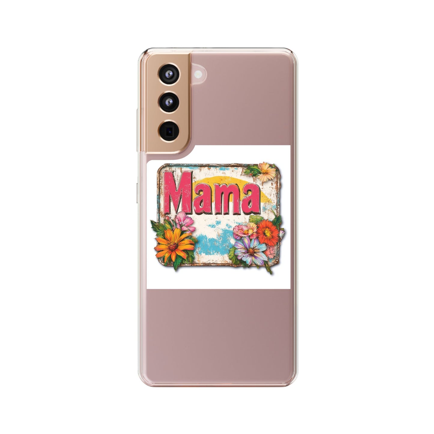 Retro Mama T-Shirt – 70's Style Mother's Day Gift Clear Phone Case For Men and Women