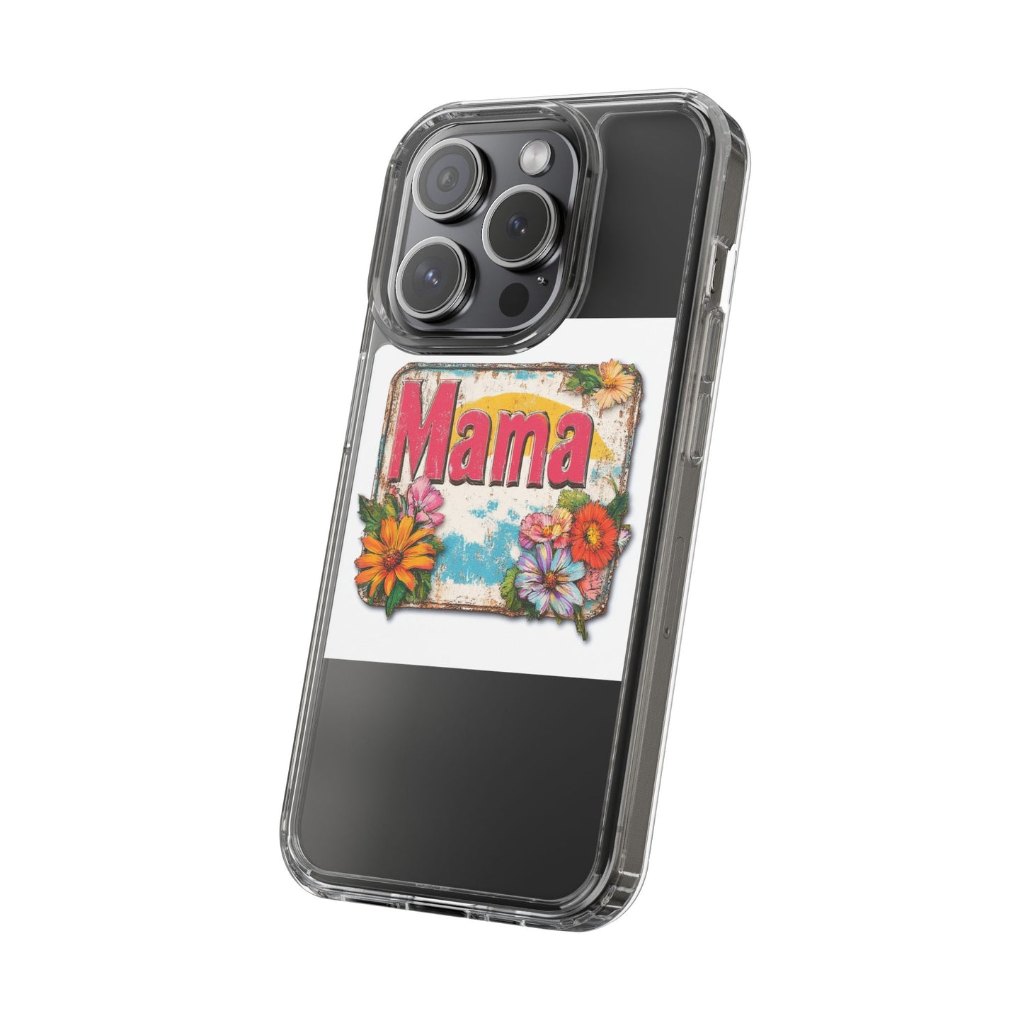 Retro Mama T-Shirt – 70's Style Mother's Day Gift Clear Phone Case For Men and Women