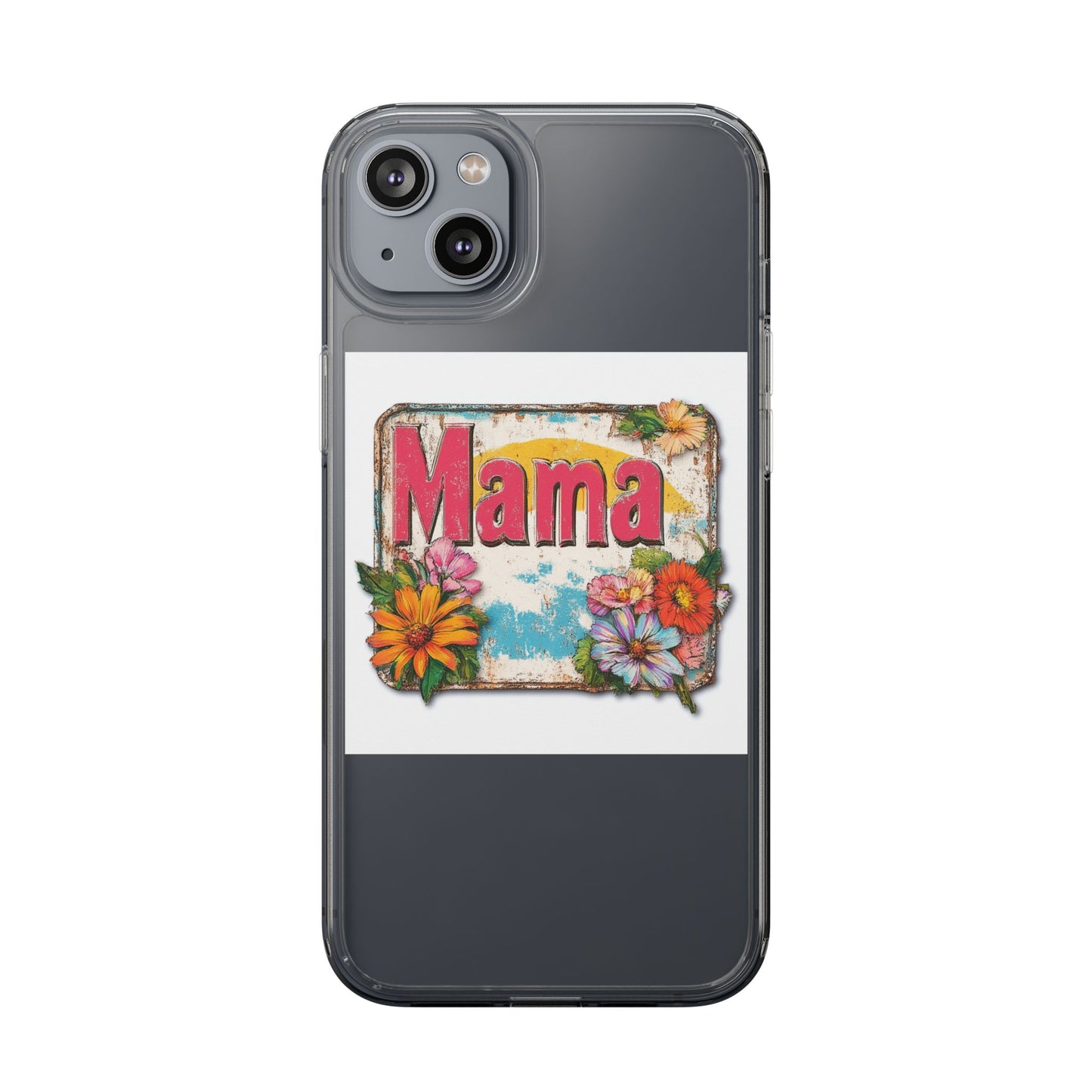 Retro Mama T-Shirt – 70's Style Mother's Day Gift Clear Phone Case For Men and Women