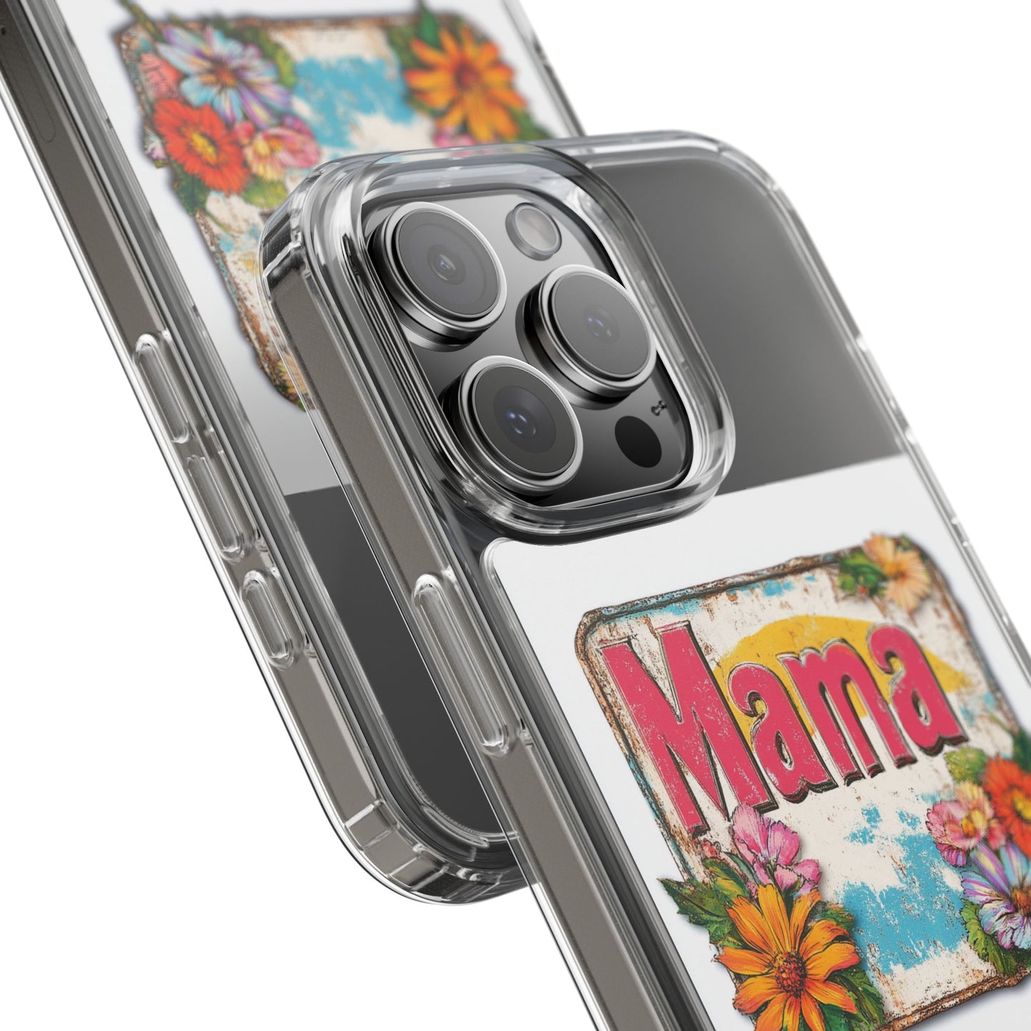 Retro Mama T-Shirt – 70's Style Mother's Day Gift Clear Phone Case For Men and Women