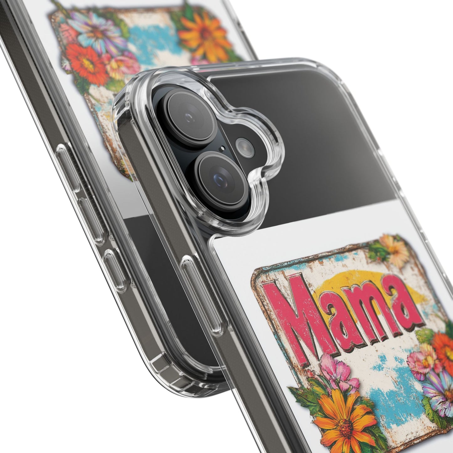Retro Mama T-Shirt – 70's Style Mother's Day Gift Clear Phone Case For Men and Women