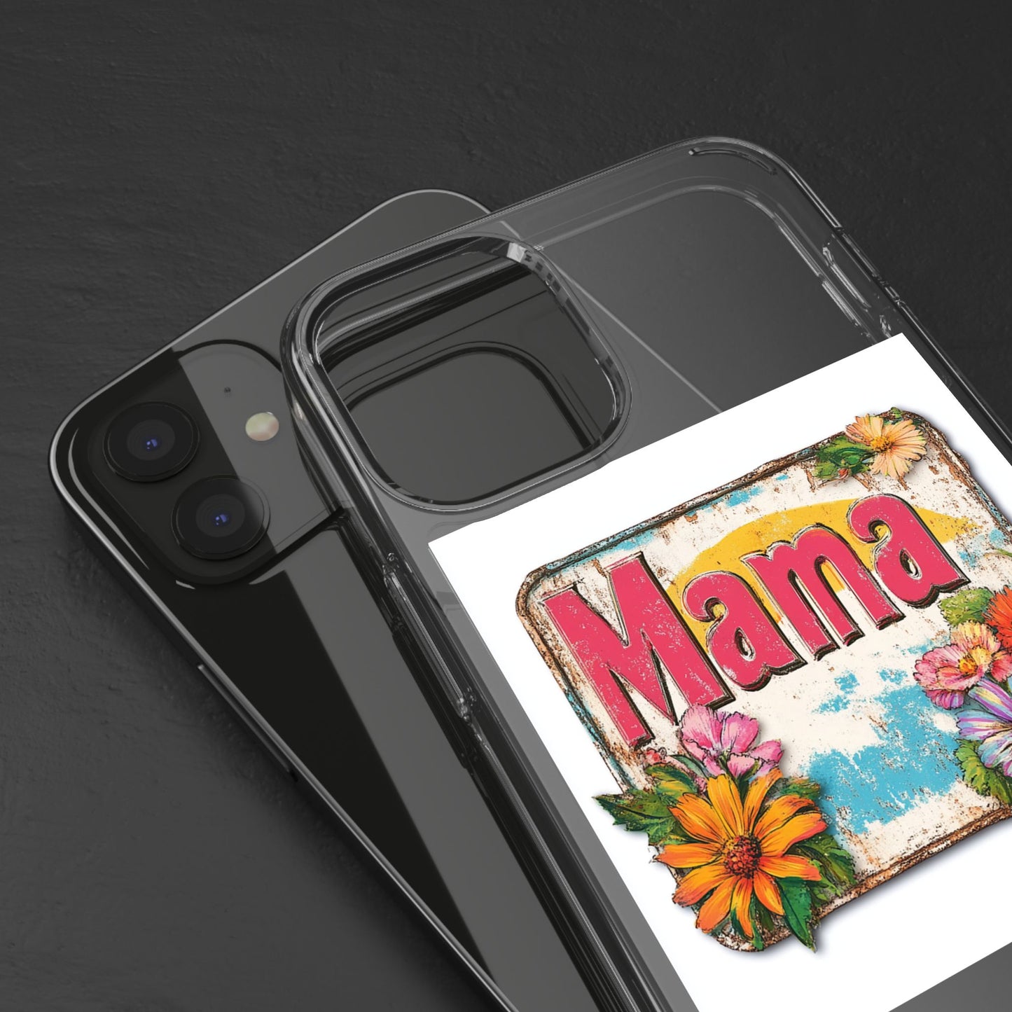 Retro Mama T-Shirt – 70's Style Mother's Day Gift Clear Phone Case For Men and Women