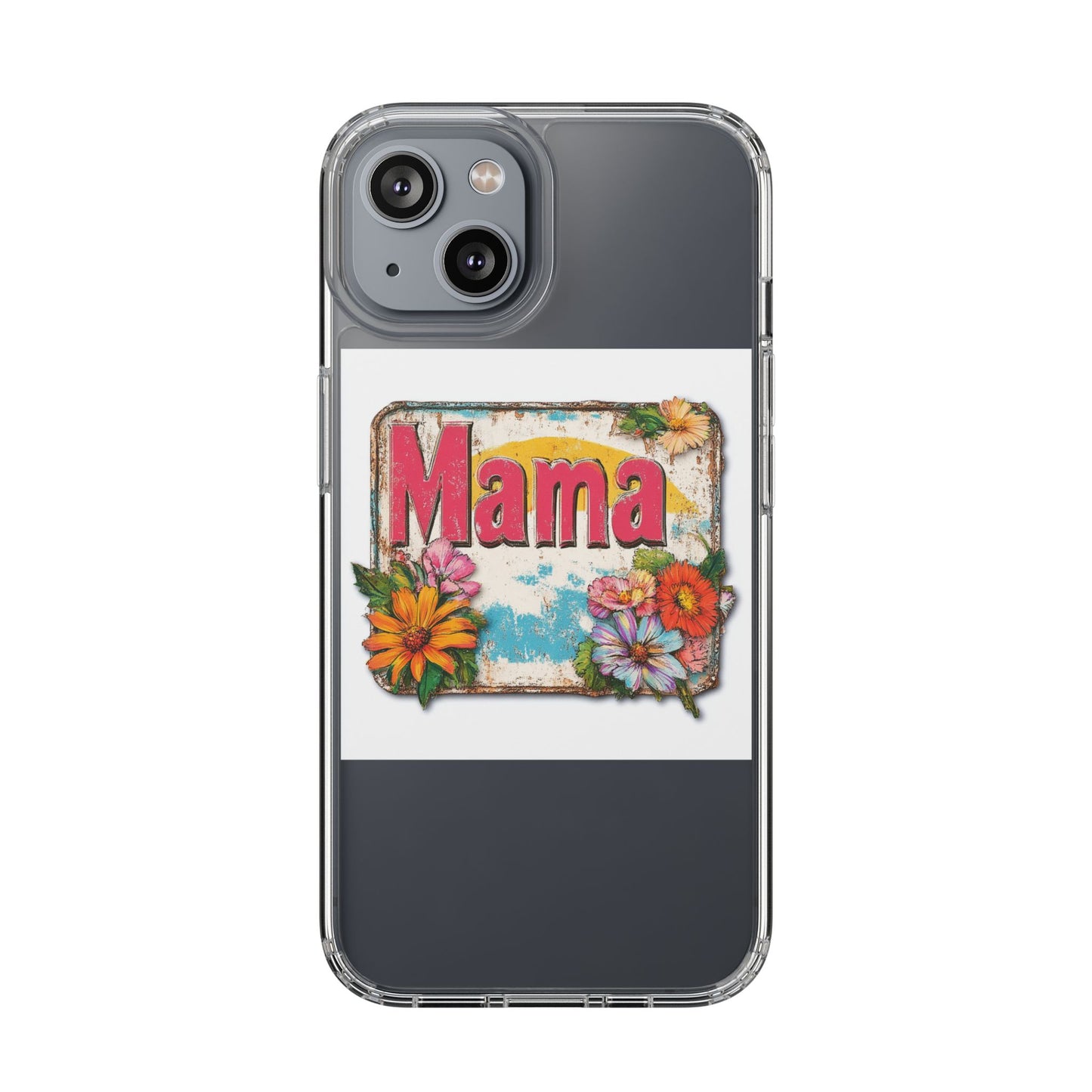 Retro Mama T-Shirt – 70's Style Mother's Day Gift Clear Phone Case For Men and Women
