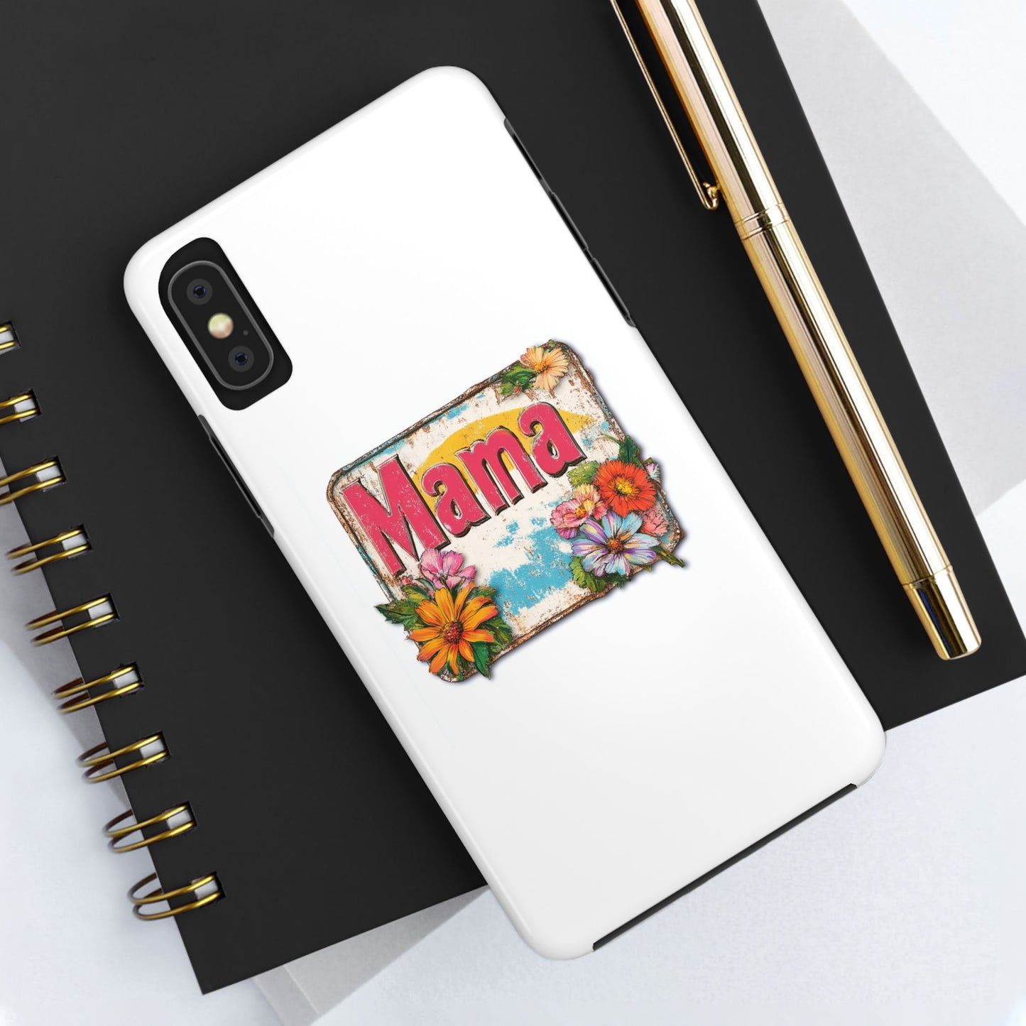 Retro Mama T-Shirt – 70's Style Mother's Day Gift Hard Phone Case For Men and Women