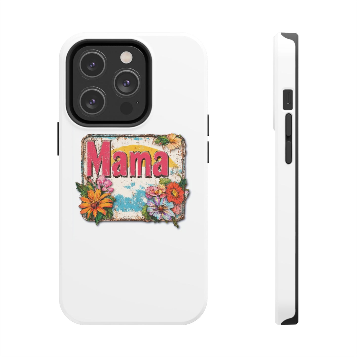 Retro Mama T-Shirt – 70's Style Mother's Day Gift Hard Phone Case For Men and Women