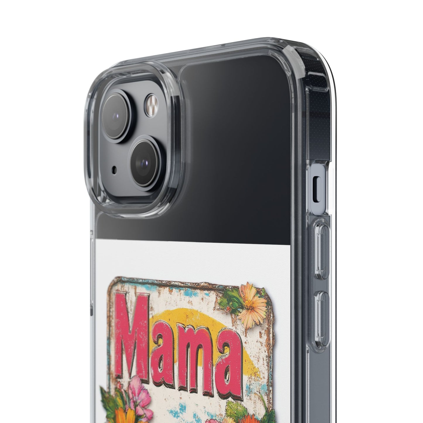 Retro Mama T-Shirt – 70's Style Mother's Day Gift Clear Phone Case For Men and Women
