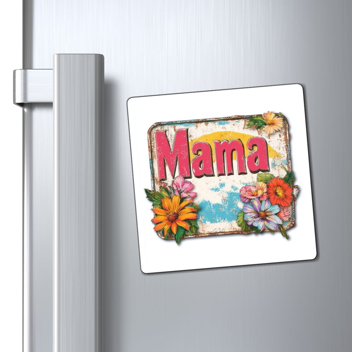 Retro Mama T-Shirt – 70's Style Mother's Day Gift Square Magent For Men and Women