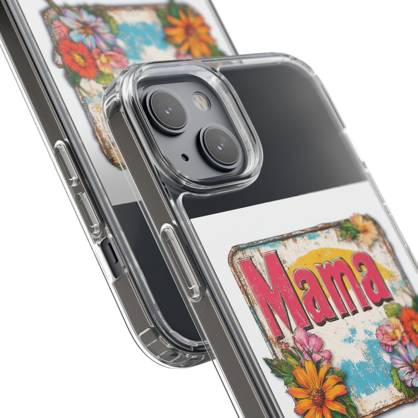 Retro Mama T-Shirt – 70's Style Mother's Day Gift Clear Phone Case For Men and Women