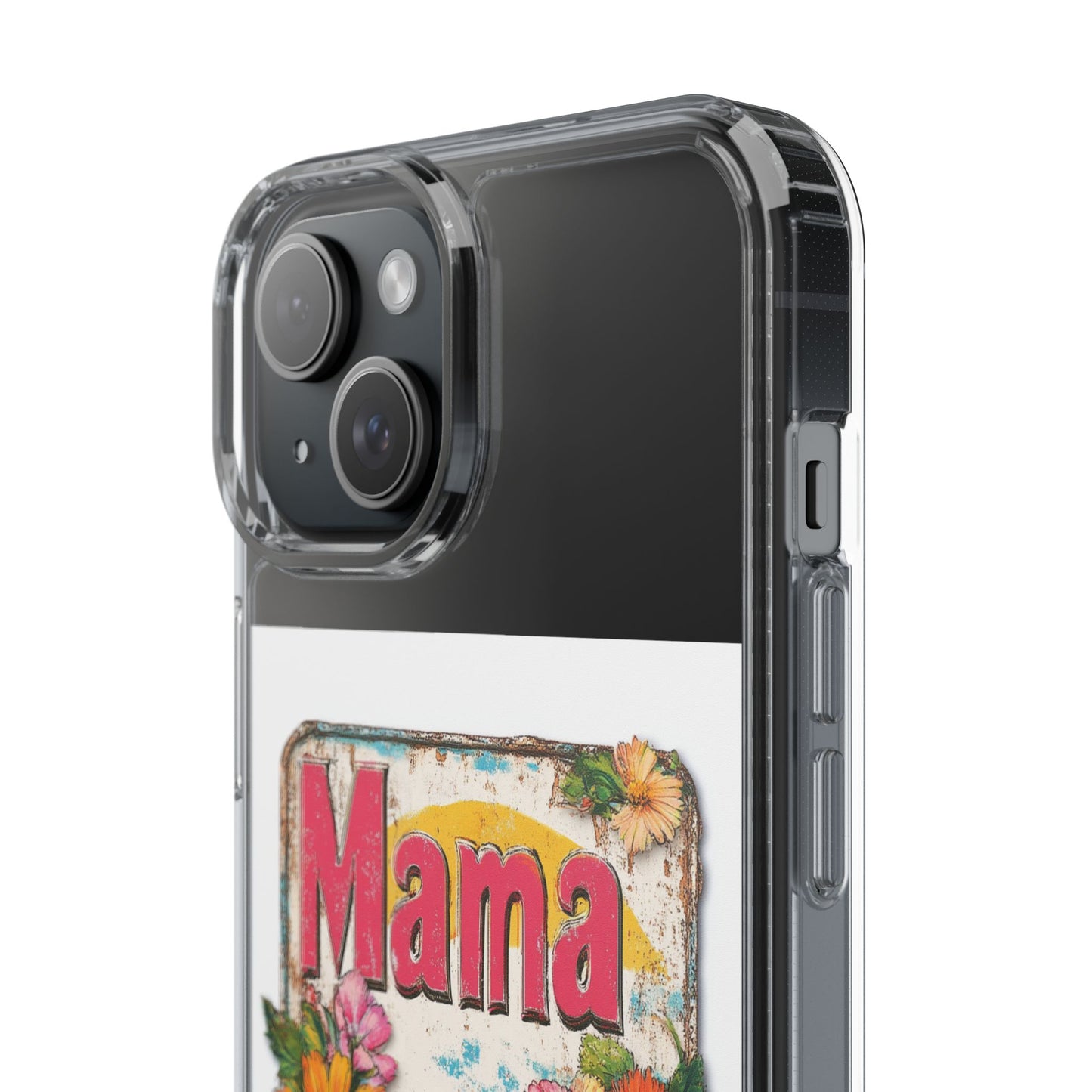 Retro Mama T-Shirt – 70's Style Mother's Day Gift Clear Phone Case For Men and Women