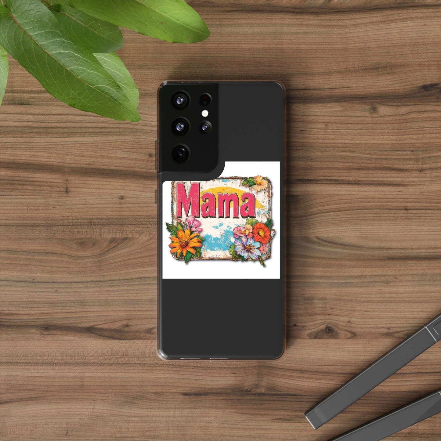 Retro Mama T-Shirt – 70's Style Mother's Day Gift Clear Phone Case For Men and Women