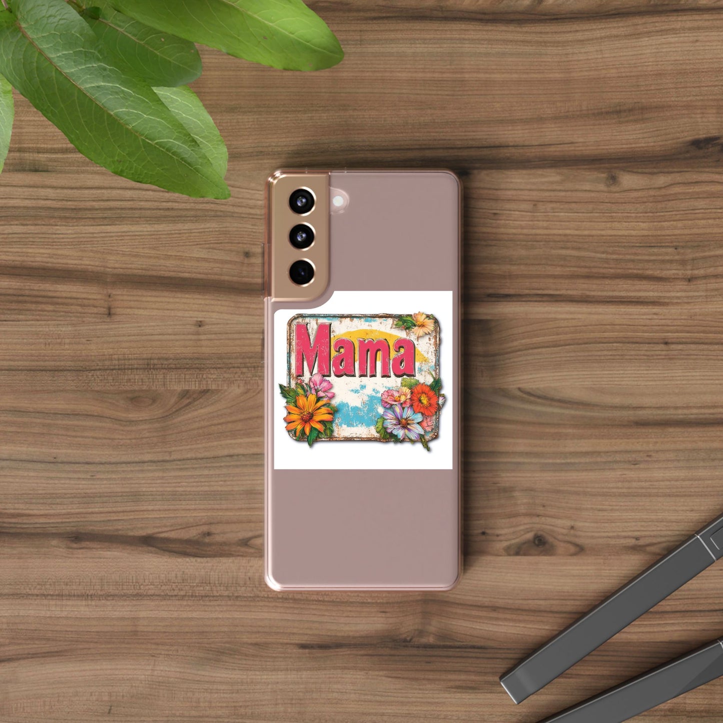 Retro Mama T-Shirt – 70's Style Mother's Day Gift Clear Phone Case For Men and Women
