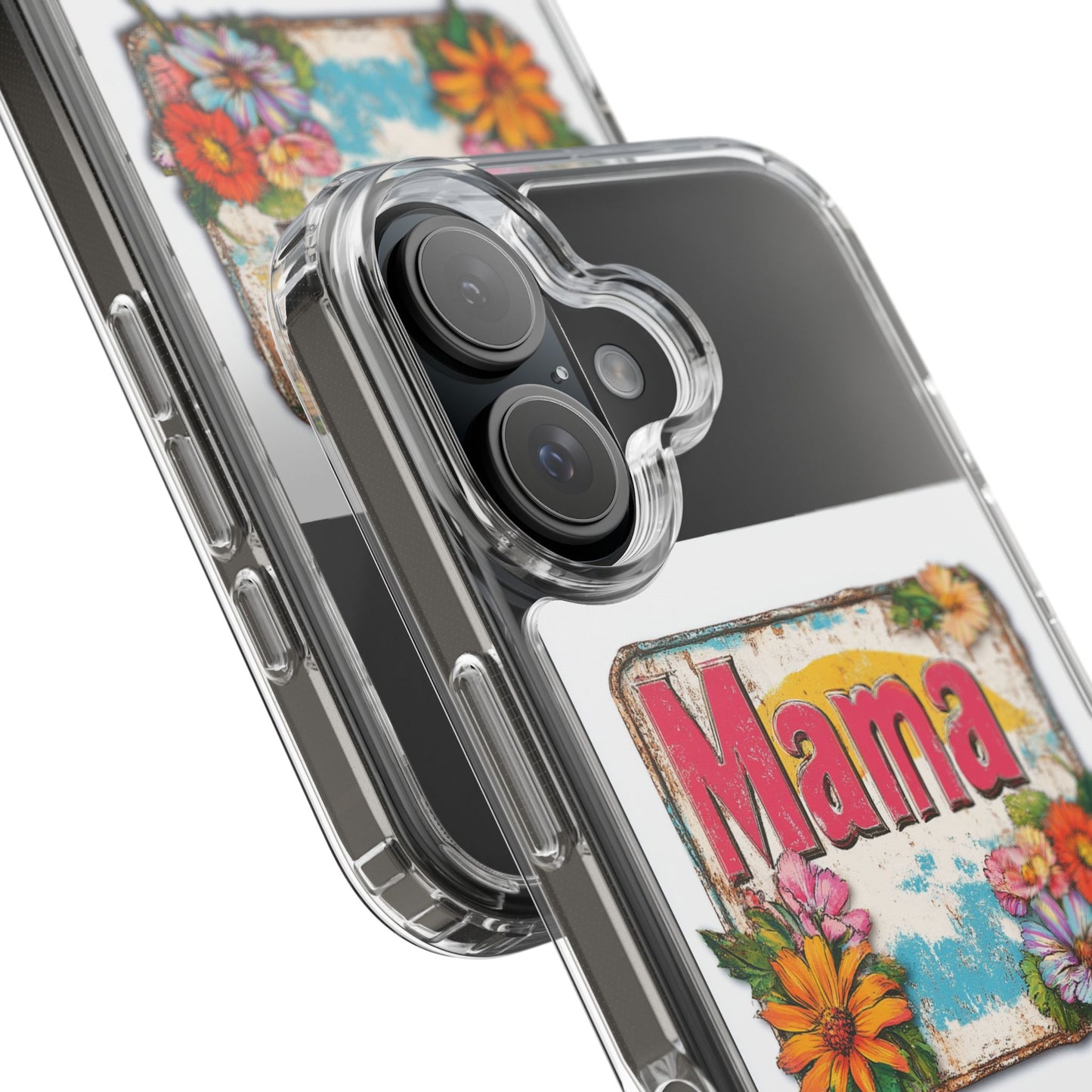 Retro Mama T-Shirt – 70's Style Mother's Day Gift Clear Phone Case For Men and Women