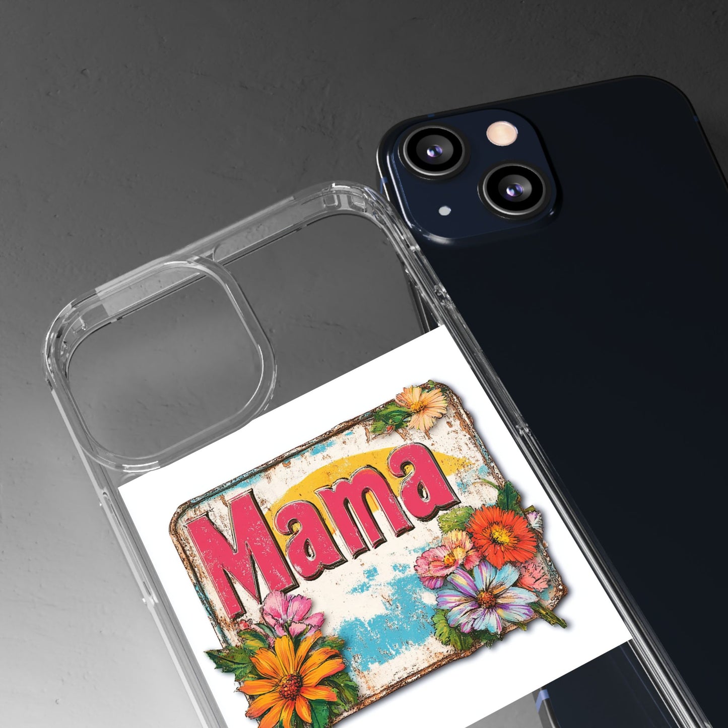 Retro Mama T-Shirt – 70's Style Mother's Day Gift Clear Phone Case For Men and Women