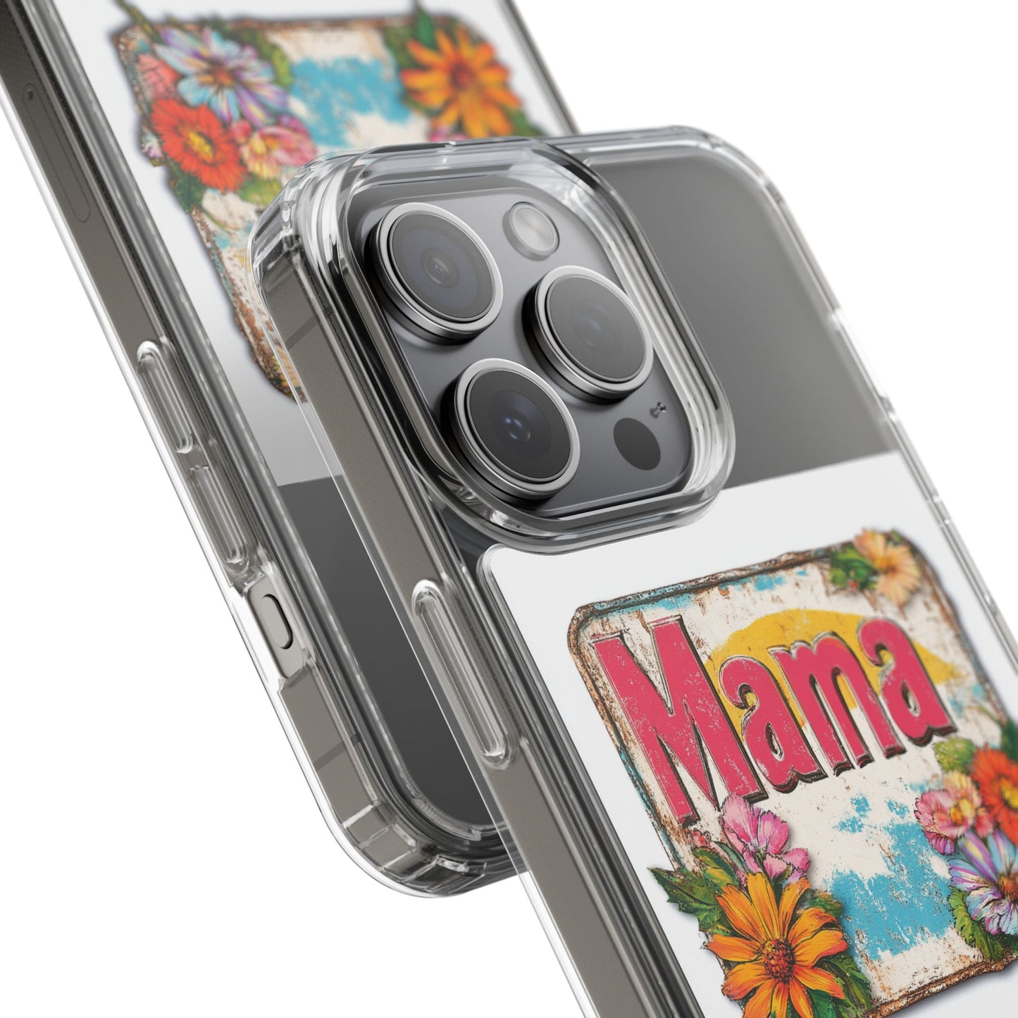 Retro Mama T-Shirt – 70's Style Mother's Day Gift Clear Phone Case For Men and Women