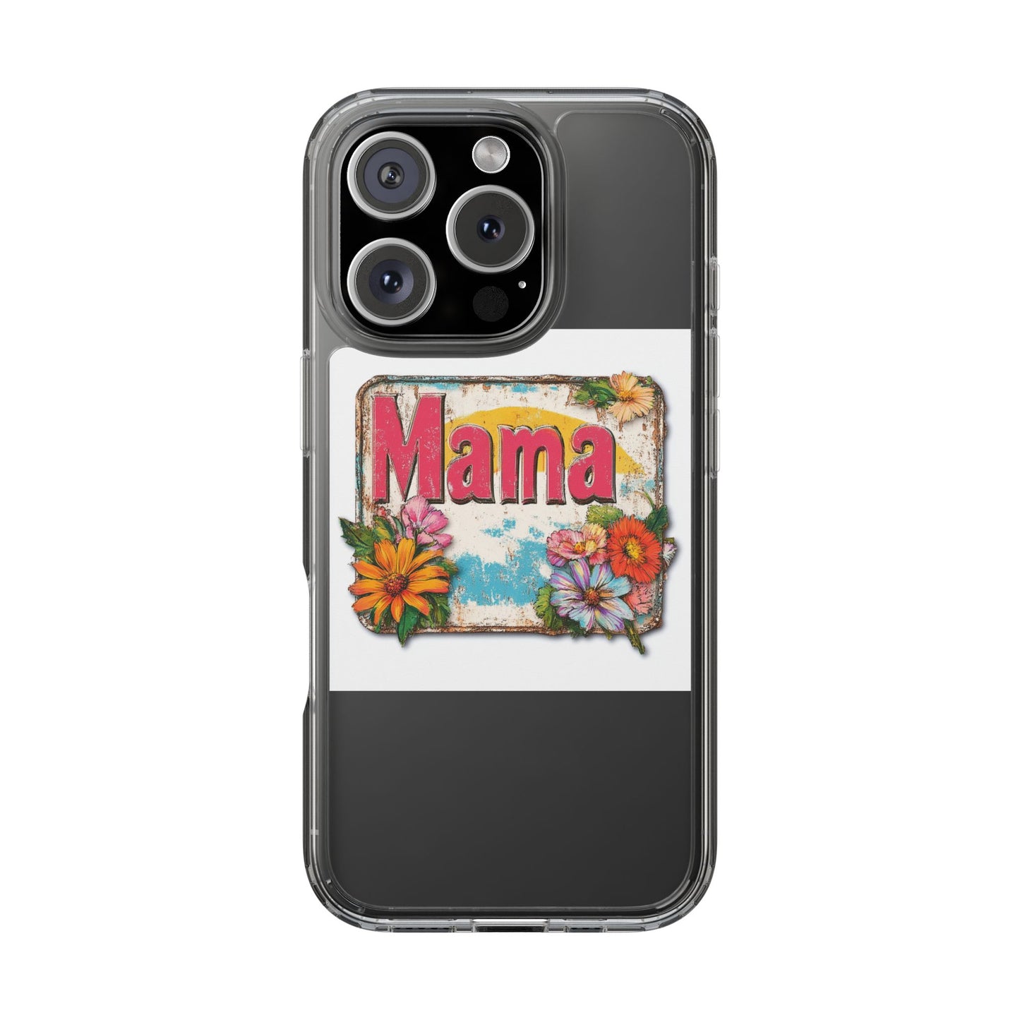 Retro Mama T-Shirt – 70's Style Mother's Day Gift Clear Phone Case For Men and Women