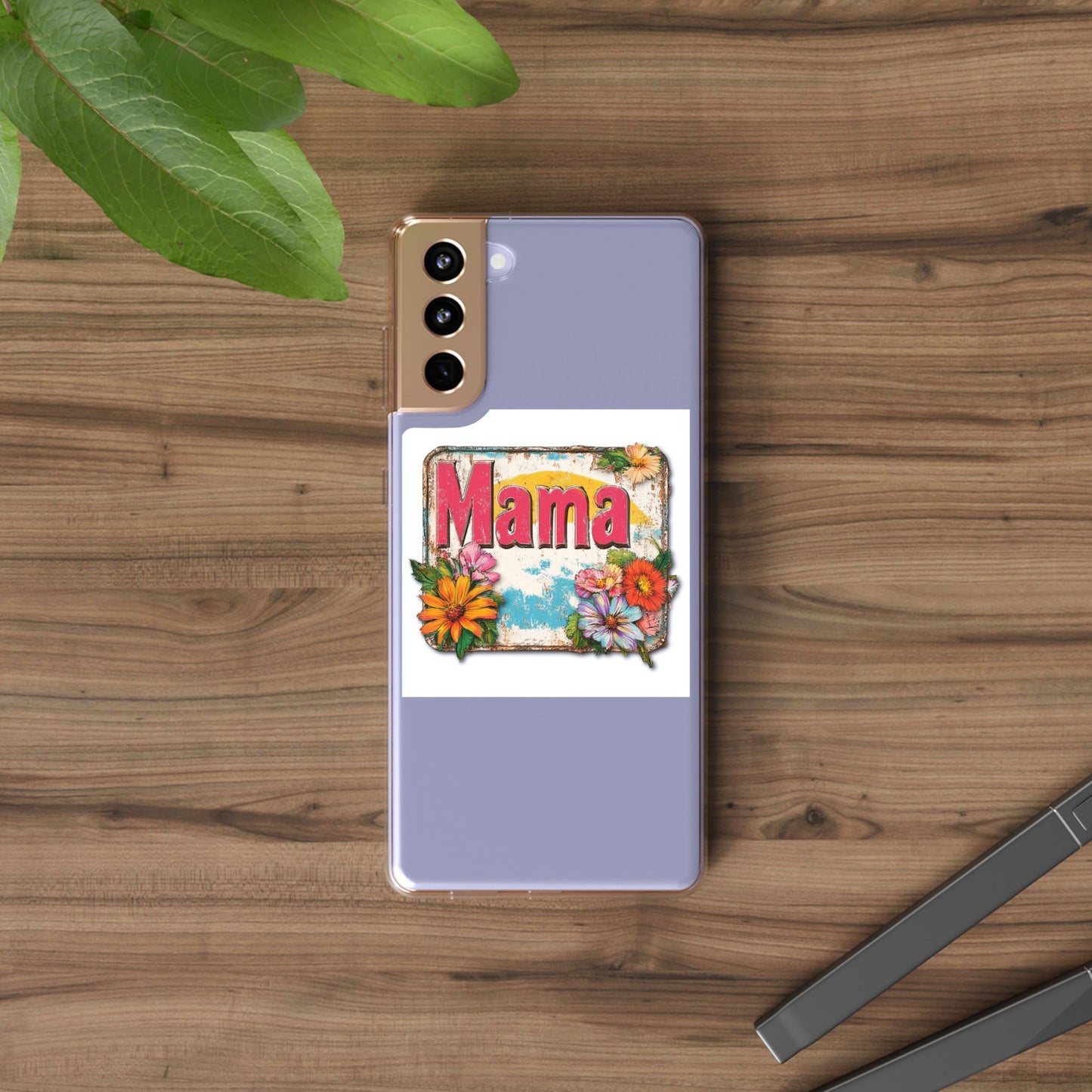 Retro Mama T-Shirt – 70's Style Mother's Day Gift Clear Phone Case For Men and Women