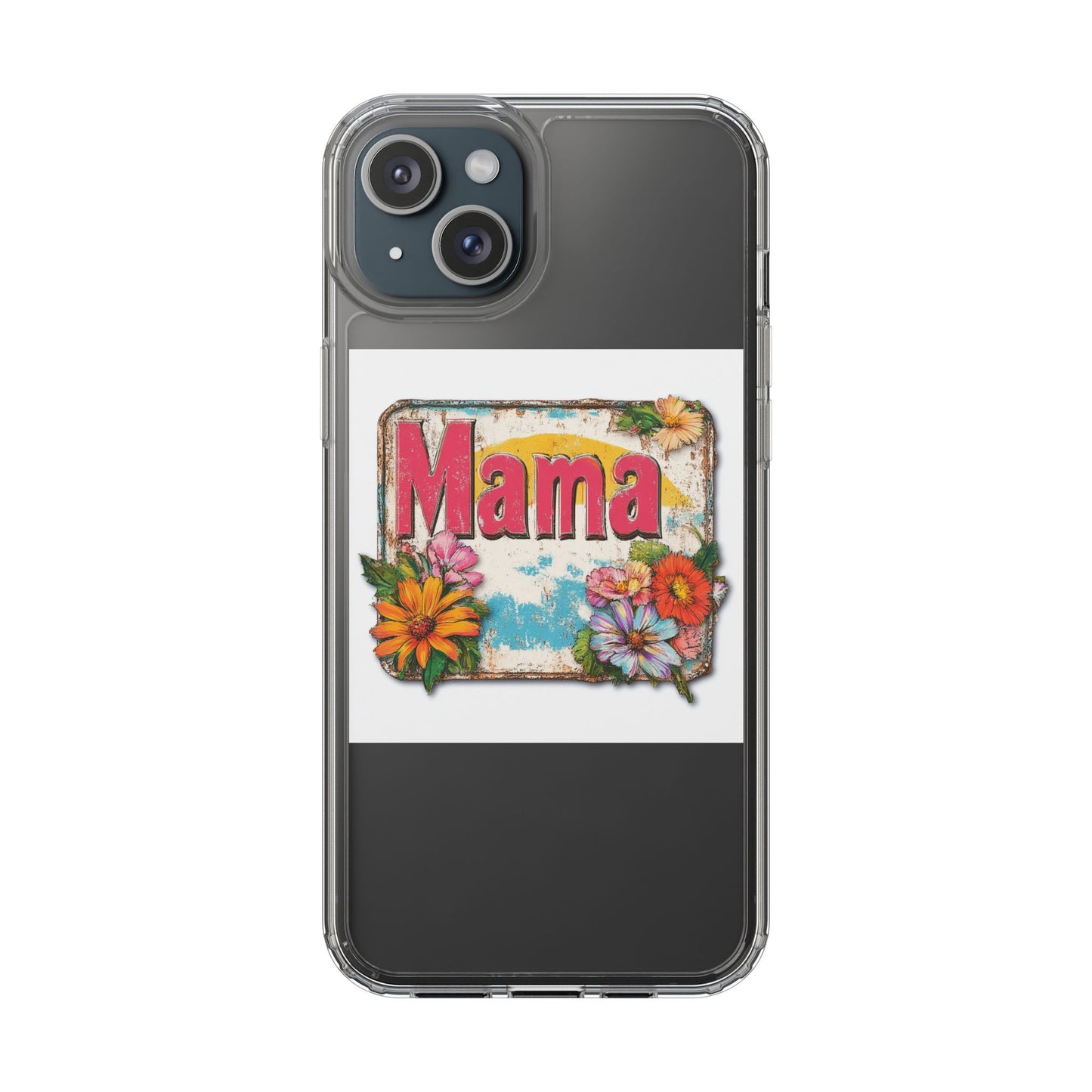 Retro Mama T-Shirt – 70's Style Mother's Day Gift Clear Phone Case For Men and Women