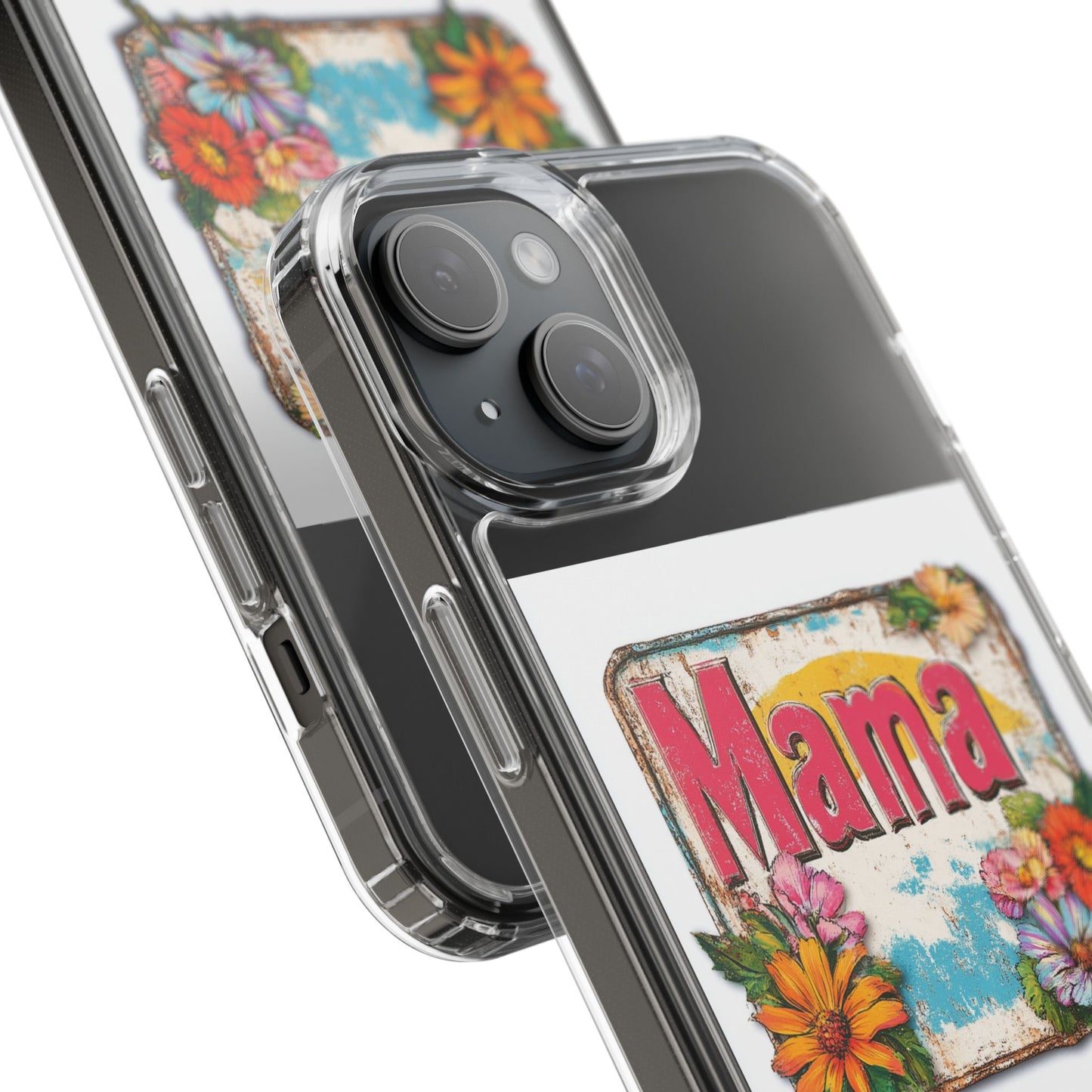 Retro Mama T-Shirt – 70's Style Mother's Day Gift Clear Phone Case For Men and Women