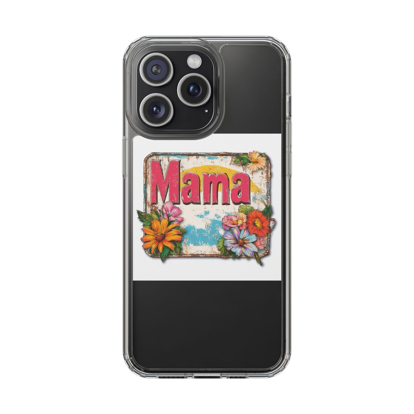Retro Mama T-Shirt – 70's Style Mother's Day Gift Clear Phone Case For Men and Women
