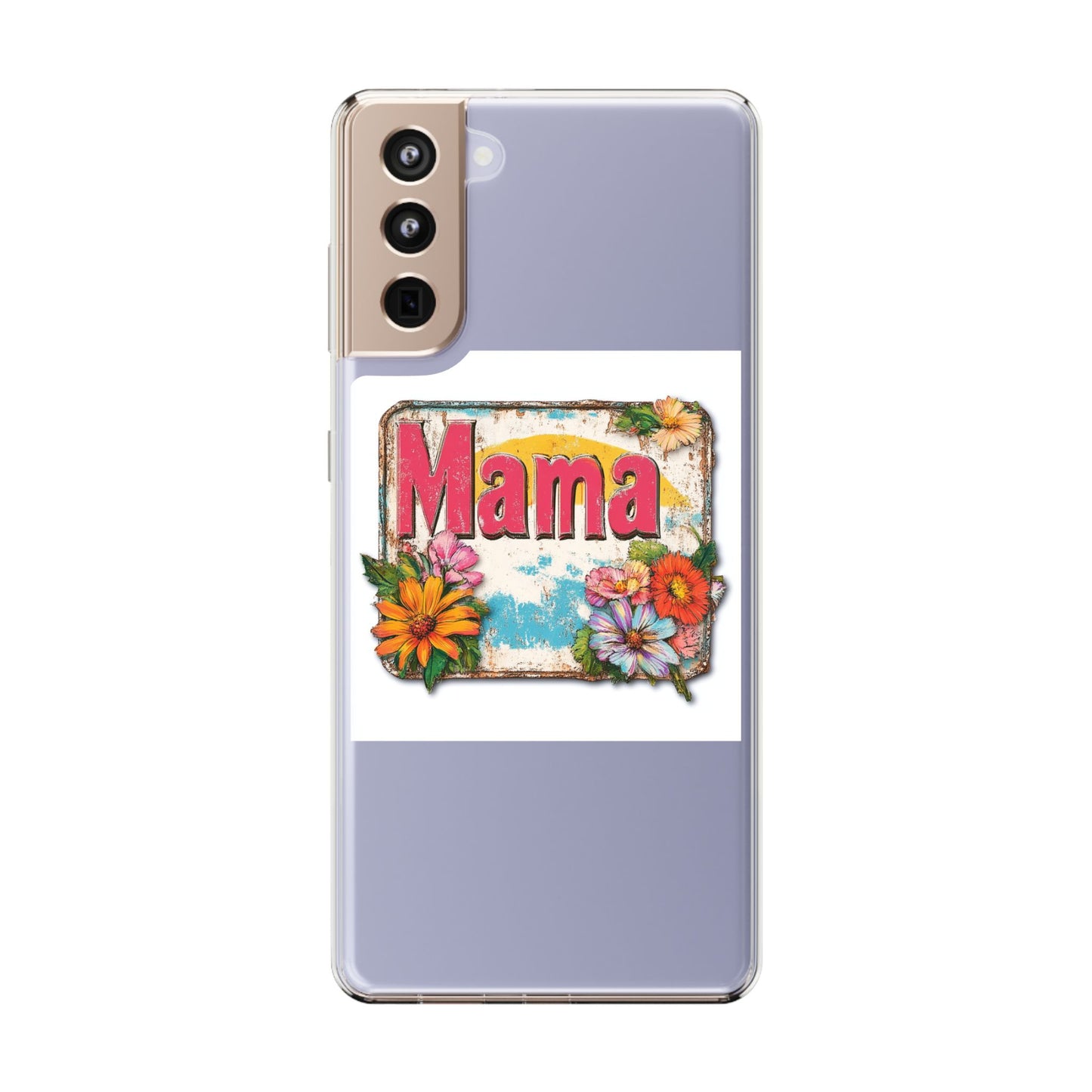 Retro Mama T-Shirt – 70's Style Mother's Day Gift Clear Phone Case For Men and Women
