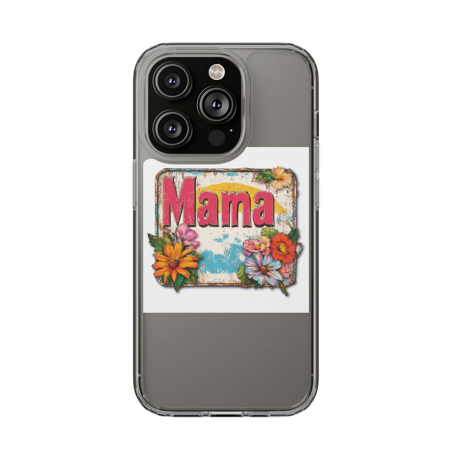 Retro Mama T-Shirt – 70's Style Mother's Day Gift Clear Phone Case For Men and Women