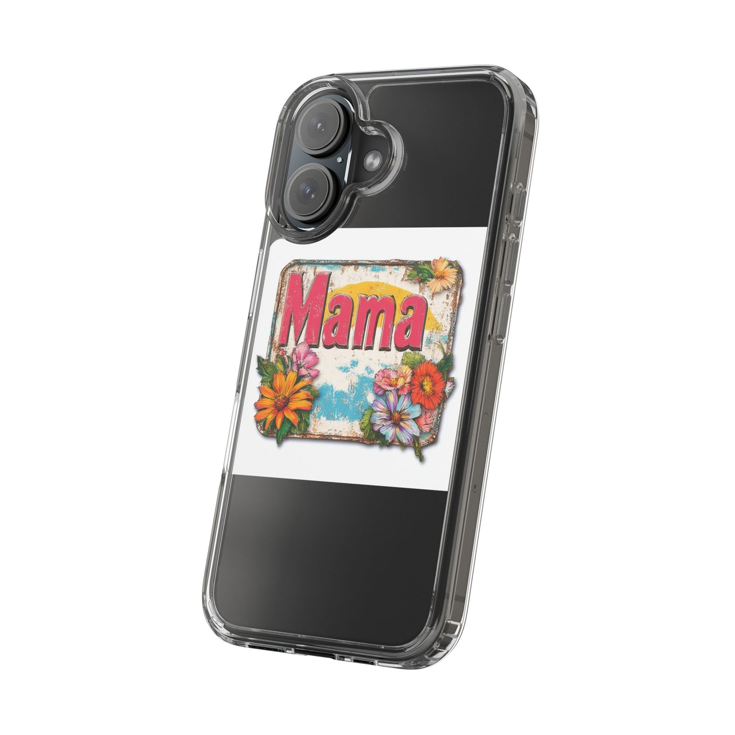 Retro Mama T-Shirt – 70's Style Mother's Day Gift Clear Phone Case For Men and Women